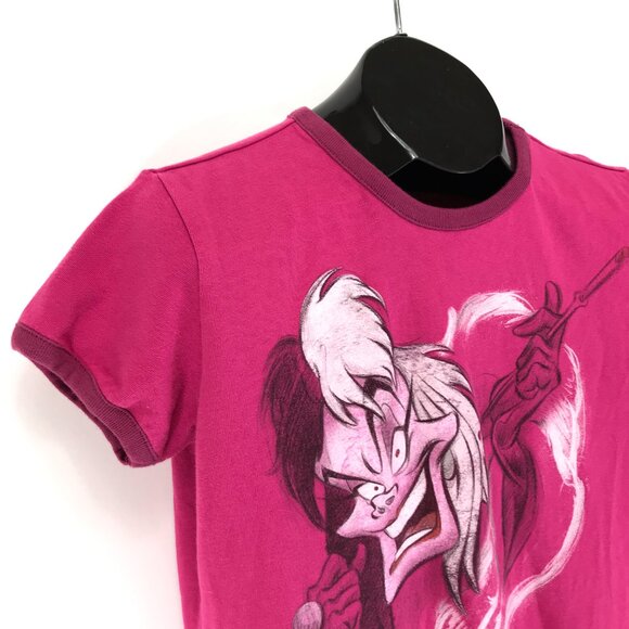Disney Studio Collection Cruella de Vil Graphic Print Tee Women's Medium Cotton - Picture 4 of 12